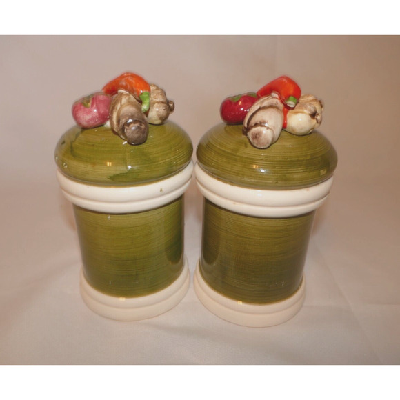 Vintage Arnart 5th Avenue Garden Harvest Salt Pepper Shakers Hand Painted #1901 - Picture 7 of 10